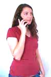 Reiki client telephones for another appointment.